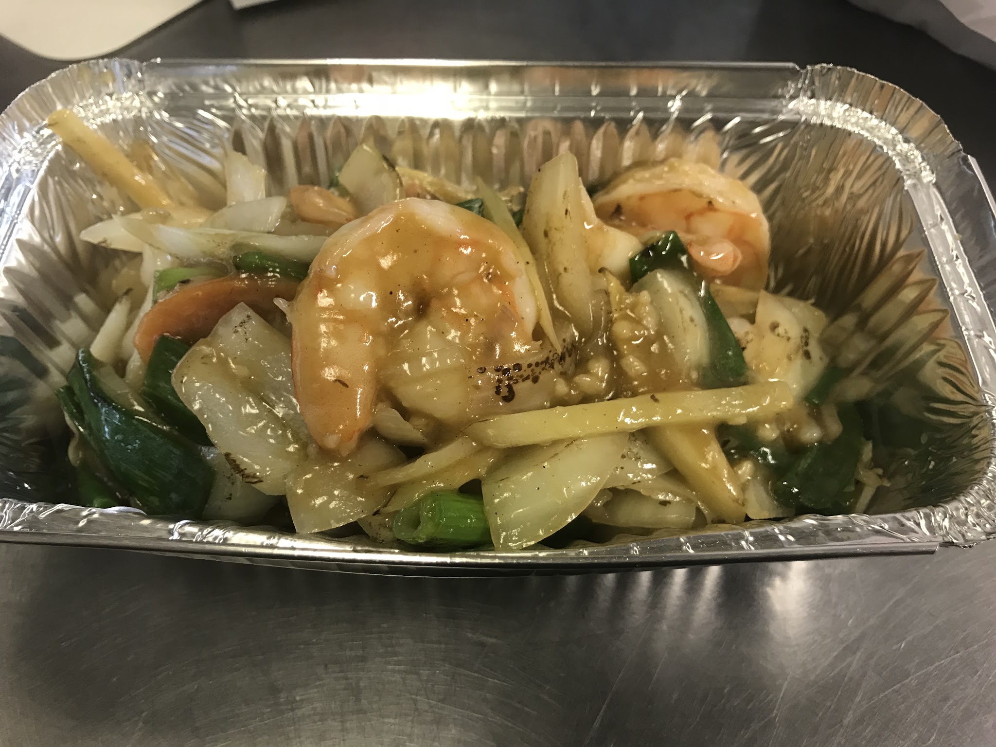 Food prepared by Hong Kong Super Cook in a takeaway tray